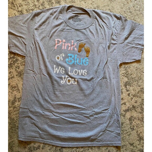 Gender Reveal T Shirt size large - Picture 1 of 5
